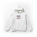 House Of Doodle Embroidery Signature White Unisex Hoodie