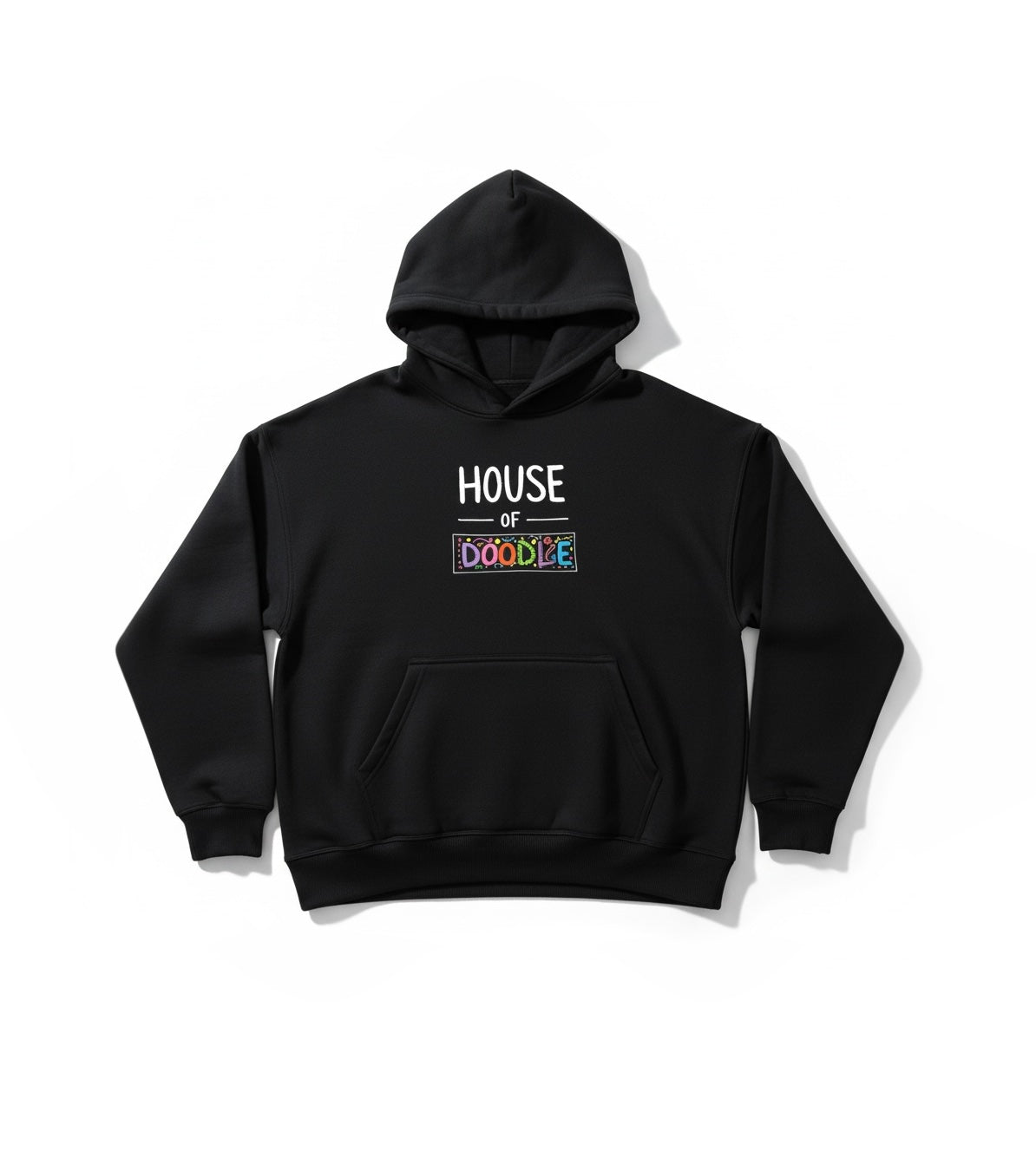 House Of Doodle Embroidery Signature Black Unisex Hoodie