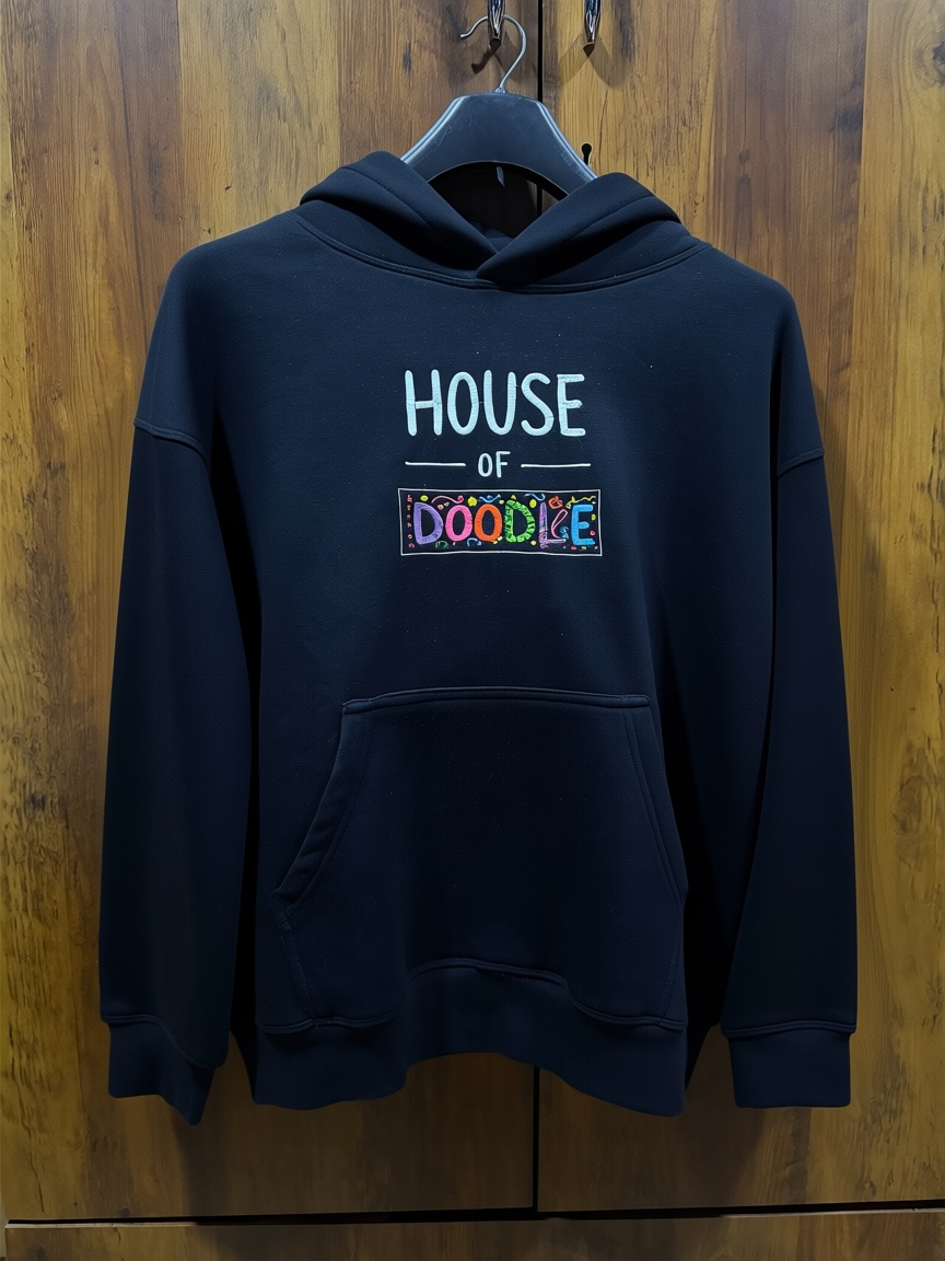 House Of Doodle Signature Black Hoodie