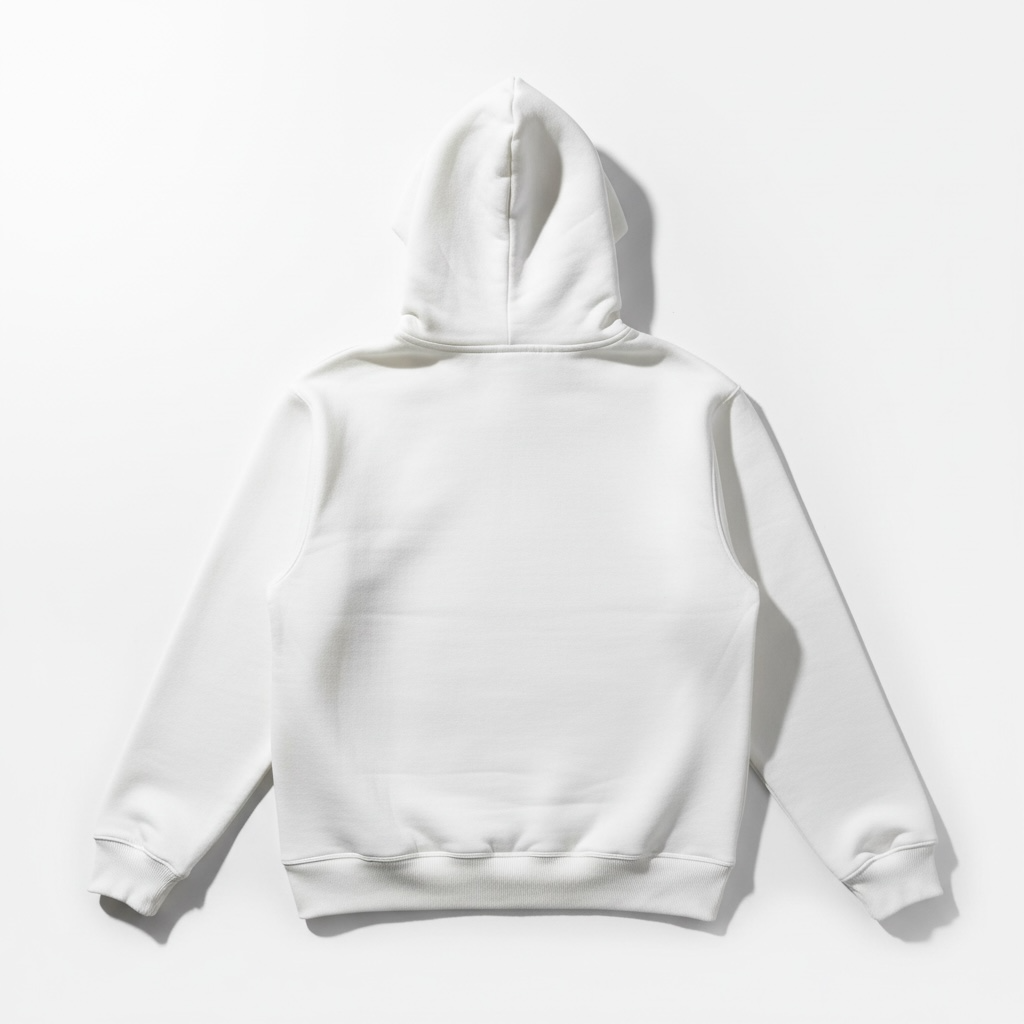 House Of Doodle Embroidery Signature White Unisex Hoodie