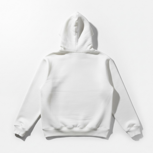 House Of Doodle Embroidery Signature White Unisex Hoodie